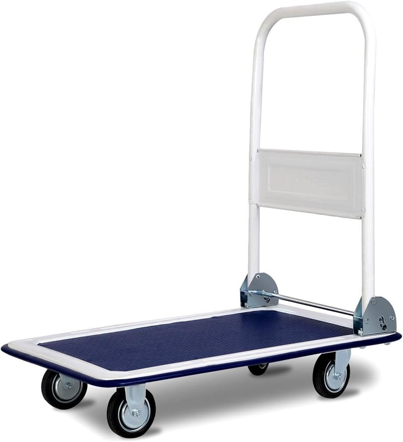 Giantex 10 330lbs Platform Cart Dolly Folding Foldable Moving Warehouse Push Hand Truck - Image 1
